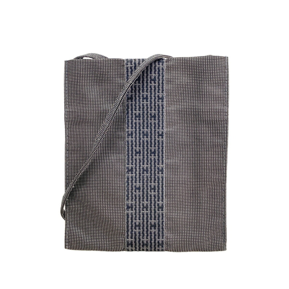 Hermes Shoulder Bag, Herline Pochette, Nylon, Gray, Women's, P3584672